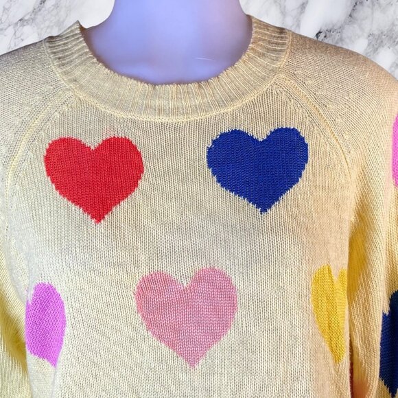 Wildfox White Label Rainbow Hearts Sweater - Picture 11 of 12